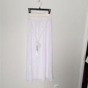 White Pleated Skirt